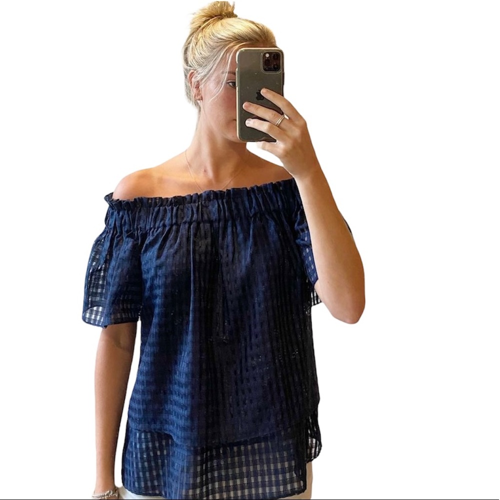 Crosby Off The Shoulder Top - XS - Navy